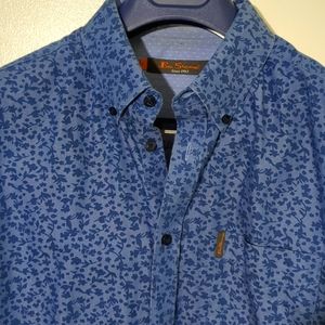 Ben Sherman men's size large blue short sleeve shirt